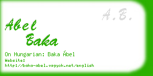 abel baka business card